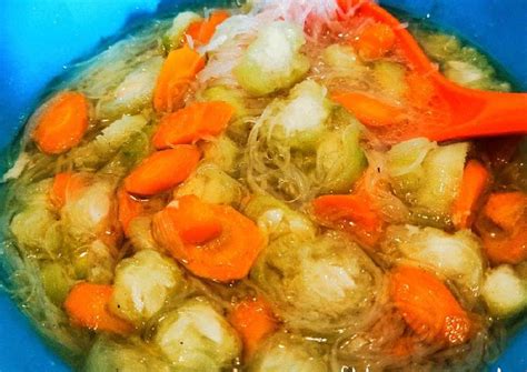 Resep 016 Sup Oyong Wortel Dan Soun Oleh Ok Cookpad