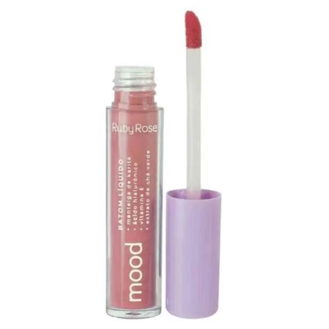Batom Líquido Gloss Nude Matte Happiness Ruby Rose Mood Shopee Brasil