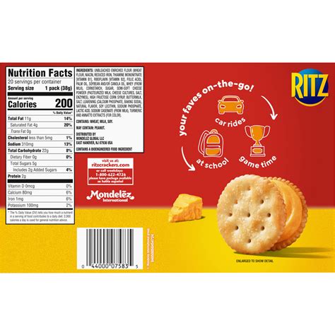 One Specific Ritz Nutrition Facts Detail Is Very Surprising - RYZE Superfoods