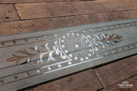 Salvaged Etched Glass Panel