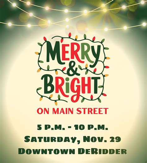 Calendar • "Merry & Bright On Main Street," a night in downt