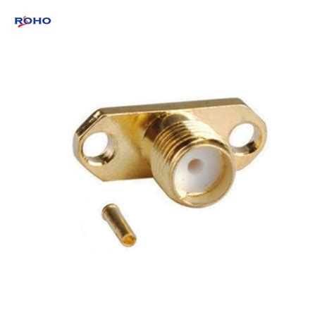 Sma Female Straight Connector Solder Attachment 2 Hole Flange Mount For Rg402rg405 Cable