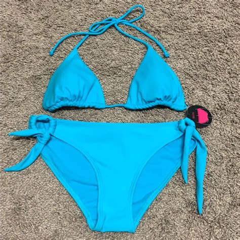 Victorias Secret Blue String Bikini Gem