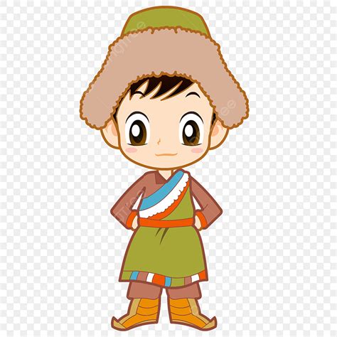 Mongolian Child Clipart Transparent Background, Mongolian Cartoon Kid ...