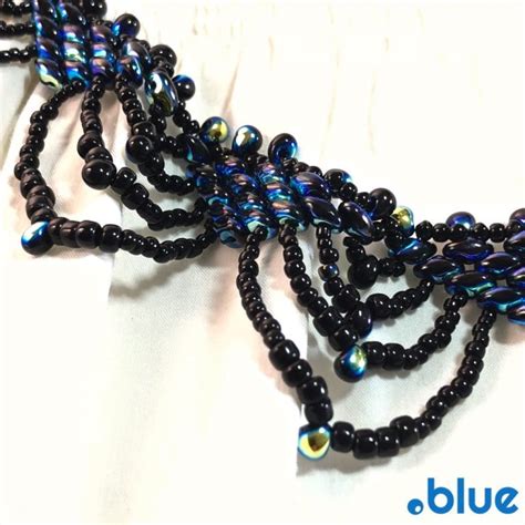 Handmade Blue Black Nacklace What I Do In My Free Time