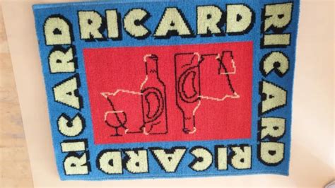 ANCIEN TAPIS DE Jeu De Cartes Ricard Publicitaire Jeux Bistro Cafe EUR