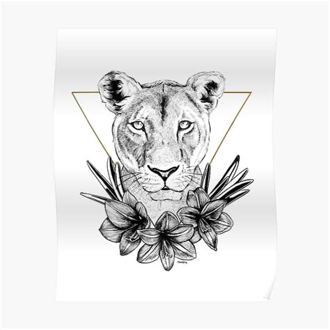 "Lioness of Pride" Poster for Sale by mariapaizart | Redbubble