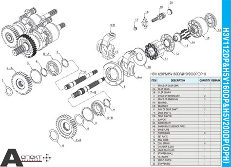 Spare Parts K5V200 K5V Series Kawasaki Hydraulic Parts