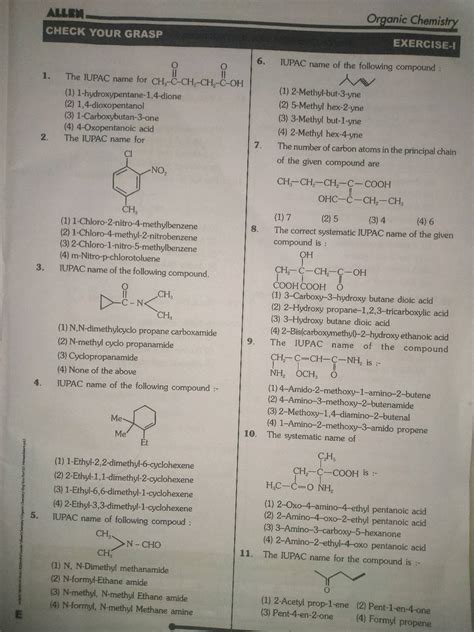 IUPAC Name Of The Compound Is CH3 Cl C CH3 C C2H5 CH CH2