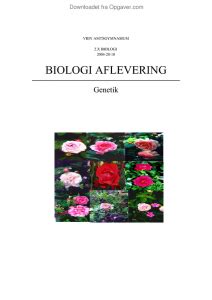 Genetik Biologi Opgaver