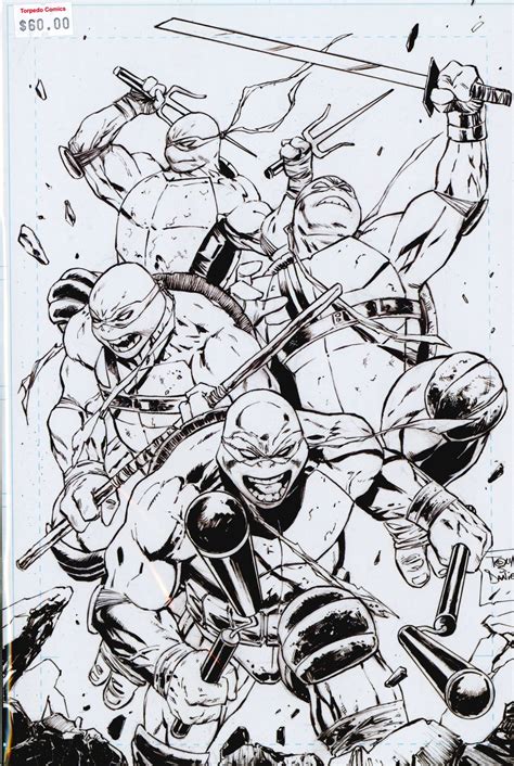 Tmnt Teenage Mutant Ninja Turtles Black White Variant By Tony S