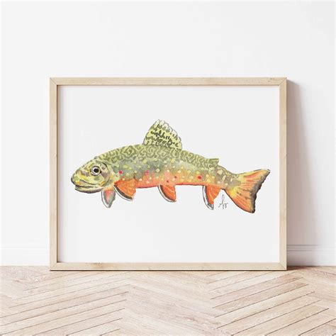 Brook Trout Art Print Marisamade