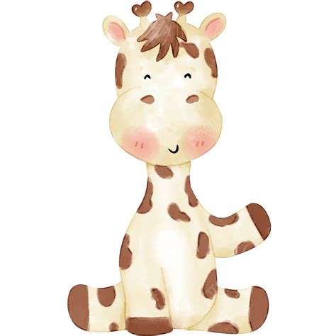 Cute Giraffe Watercolor Giraffe Baby Giraffe Cute Giraffe PNG And