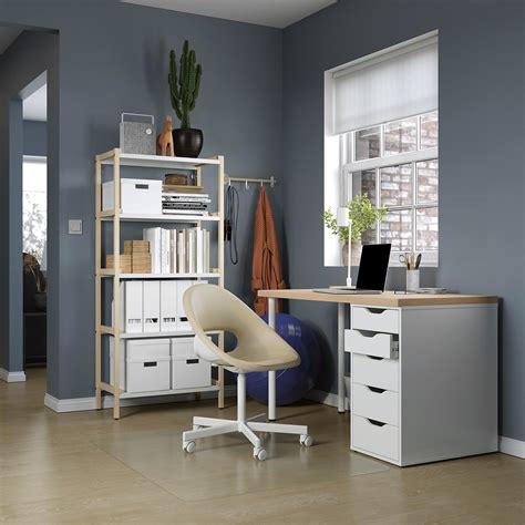 ALEX/LAGKAPTEN desk white stained oak effect/white 120x60 cm | IKEA Latvija