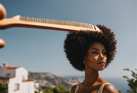 Pente Afro de Madeira Beleza e Conveniência para Cabelos Afro