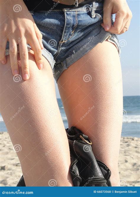 Woman S Legs With Goosebumps Stock Photo Image