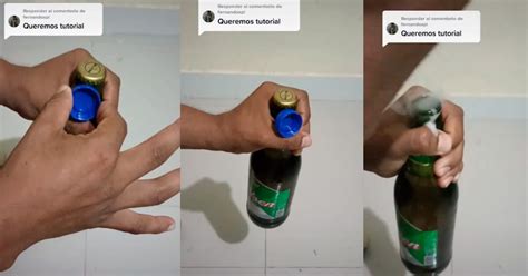 Joven Ense Ar C Mo Abrir Una Cerveza Con Una Chapa Y Video Causa