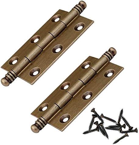 Mabahon Pcs Antique Hinges Folding Bronze Butt Hinges Retro Brass Door