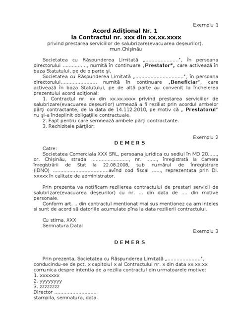 Notificare De Reziliere A Contractului Ghid Complet și FAQ