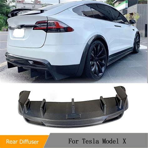 Auto Achterbumper Diffuser Spoiler Lip Voor Tesla Model X 2016 2021