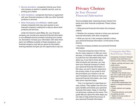 Privacy Choices for Your Personal Financial Information | PDF