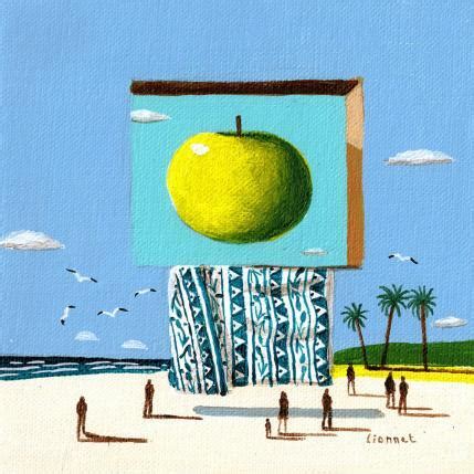 Peinture Pomme sur la plage par Lionnet Pascal Carré d artistes