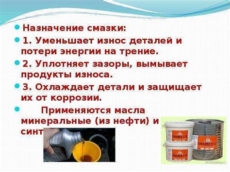 Смазочные материалы виды, классификация и применение