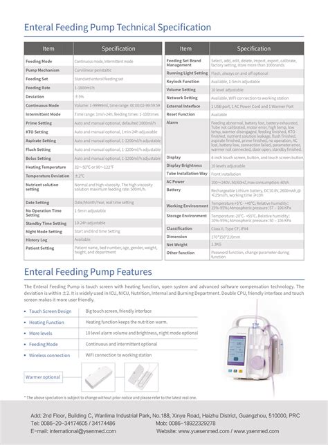 Touch Screen Enteral Feeding Pump With Heating Function Syringe And Infusion Pumps