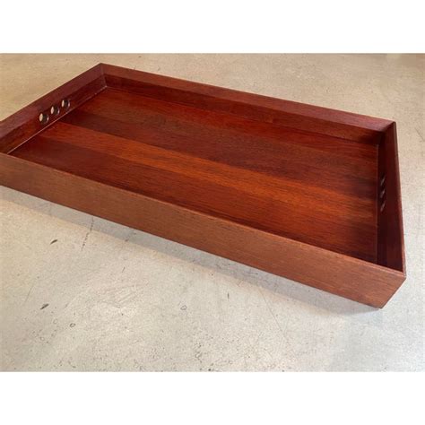 Mid Century Extra Large Mahogany Wood Table Top Captains Tray Chairish