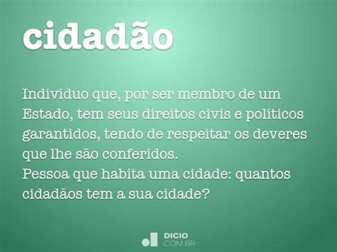 Significado Da Palavra Cidadão