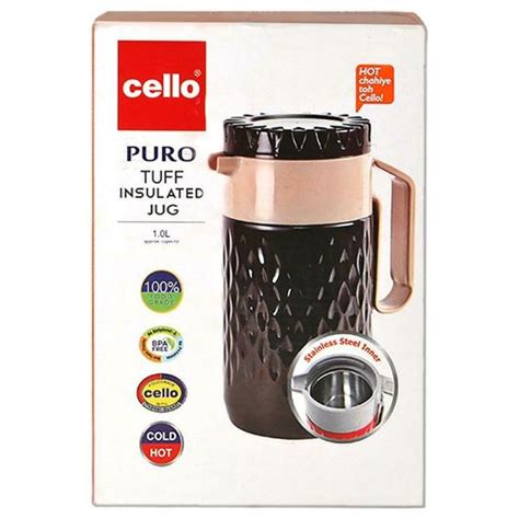 Cello Puro Tuff Black Insulated Jug L Jiomart