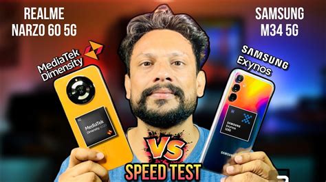 Samsung M34 5g Vs Realme Narzo 60 5g Speed Test All Doubts Clear Youtube