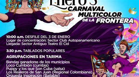 Programación del Carnaval Multicolor de la Frontera Radio Ipiales Caracol