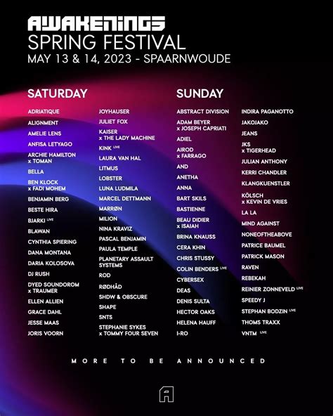 Awakenings Festival 2025 Lineup - Tana Franciska