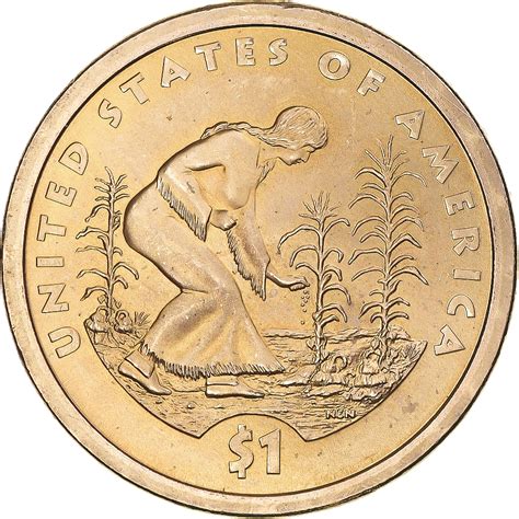 Coin United States Native American Dollar Planting Crops Reverse