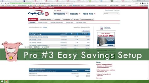 Capital One 360 Pros And Cons Checking And Savings Account Review Youtube