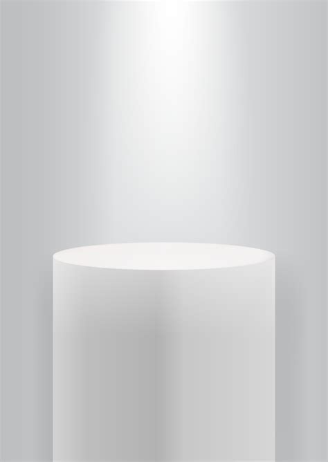 Realistic 3d Museum Podium With Spotlight Blank Product Pedestal