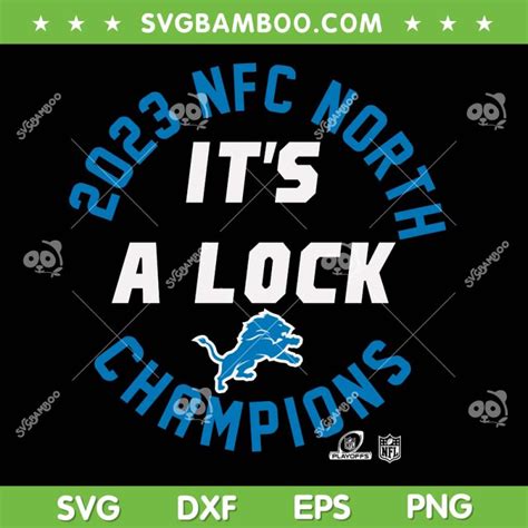 Detroit Lions Nfc North Champs Svg Png