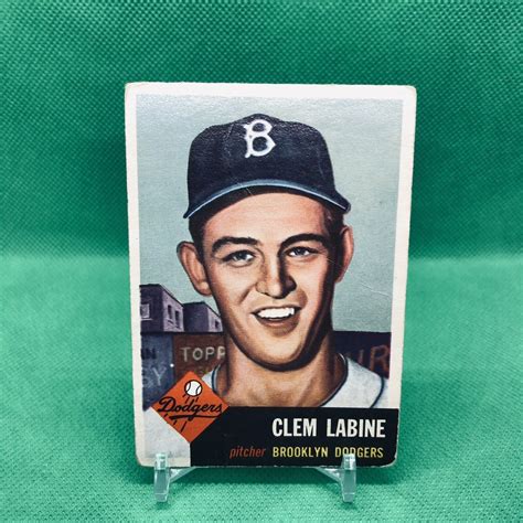 Clem Labine 1953 Topps Baseball Card 14 VG Condition Dodgers EBay