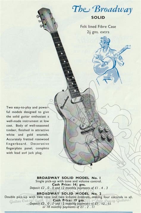 Bell Guitars Catalog 1961 Egmond Framus Levin Broadway Tuxedo Burns