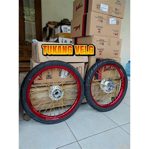 Jual Velg Jari Jari Supra X Double Cakram Sepaket Plus Ban Shopee