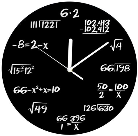 Math Clock Math Clock Unique Wall Clocks Simple Math