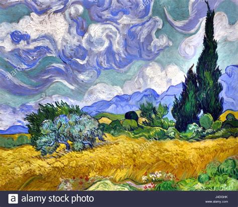 A Wheatfield With Cypresses 1889 Vincent Van Gogh 1853 1890 Dutch The