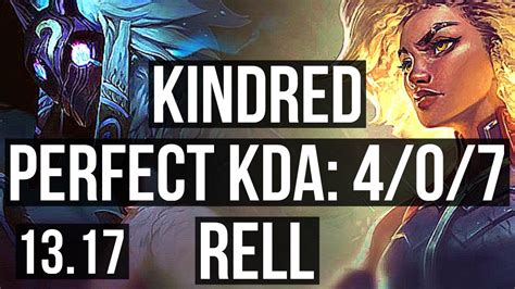 KINDRED Vs RELL JNG 4 0 7 70 Winrate NA Grandmaster 13 17