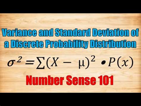 Computing For Variance And Standard Deviation Of Discrete Probability