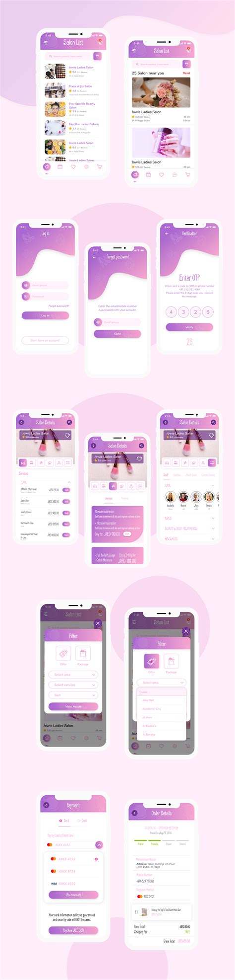 Beauty Salon Apps UI UX Design on Behance