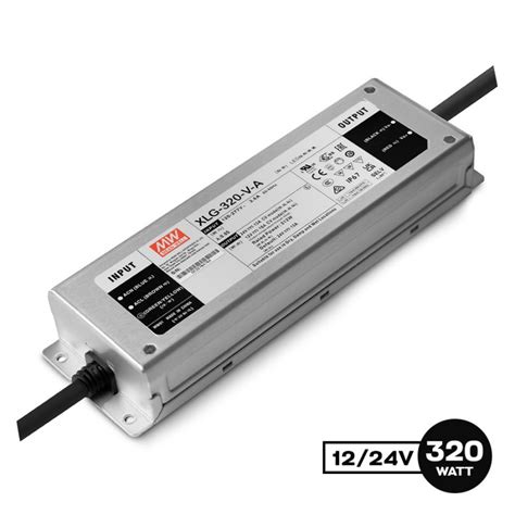 MeanWell 320W 12 24V IP67 XLG 320 V A Power Supply With Voltage