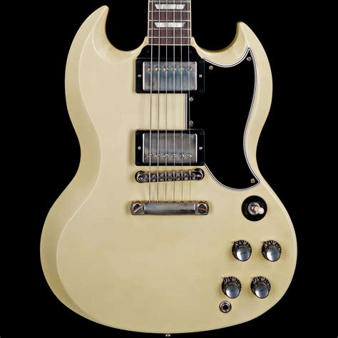 Gibson Custom Shop Made 2 Measure 1961 Sg Standard Classic White Stop Bar Vos Nh Wildcat Guitars