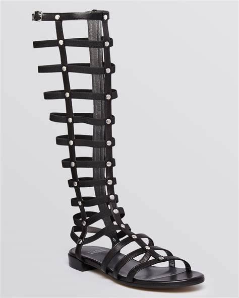 Lyst Stuart Weitzman Gladiator Knee High Sandals In Black