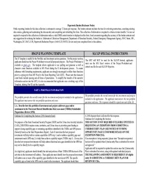 Fillable Online Fema Hsgp Ij Planning Template And Slcgp Special